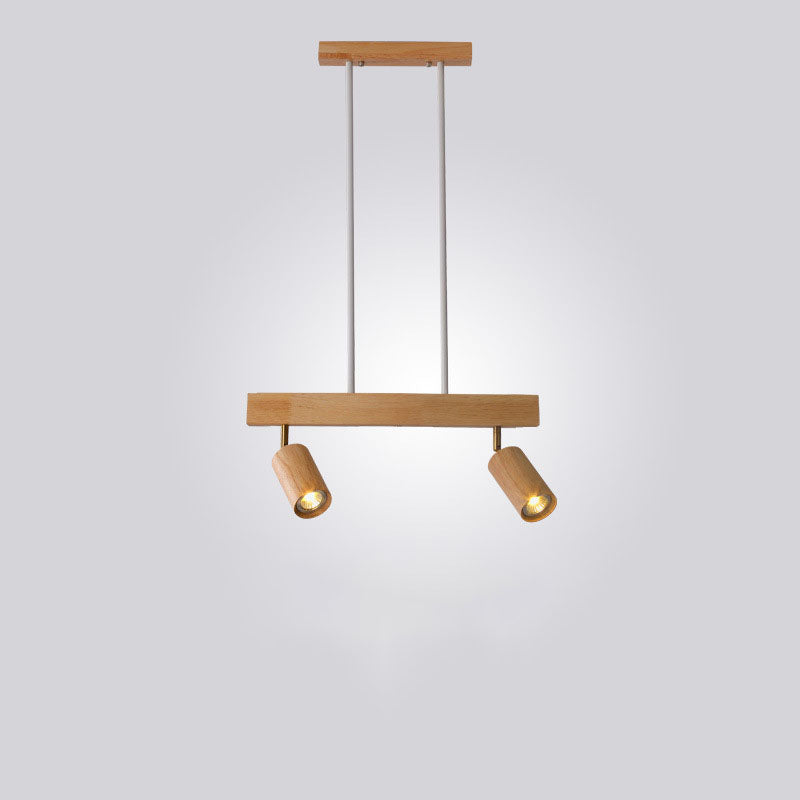 Nordic Solid Wood Spotlight Track Chandelier — 2 / 3 Colors Changeable (Warm/Neutral/White) / 110V-120V For US/CA