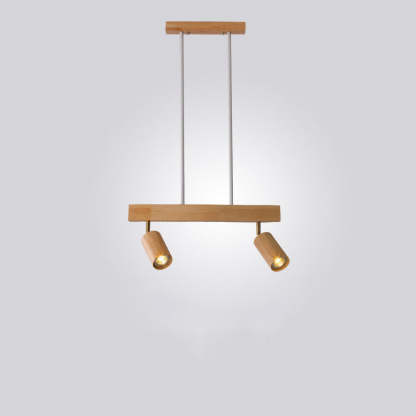 Nordic Solid Wood Spotlight Track Chandelier — 2 / 3 Colors Changeable (Warm/Neutral/White) / 110V-120V For US/CA