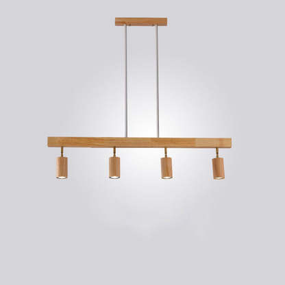 Nordic Solid Wood Spotlight Track Chandelier — 3 / Warm Light (3000K) / 220V-240V For UK/AU