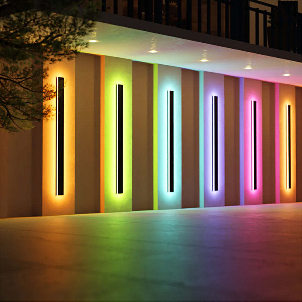 Linear LED Long Outdoor Wall Light Minimalist Exterior Wall Mount Lights Waterproof for Porch-Lighom