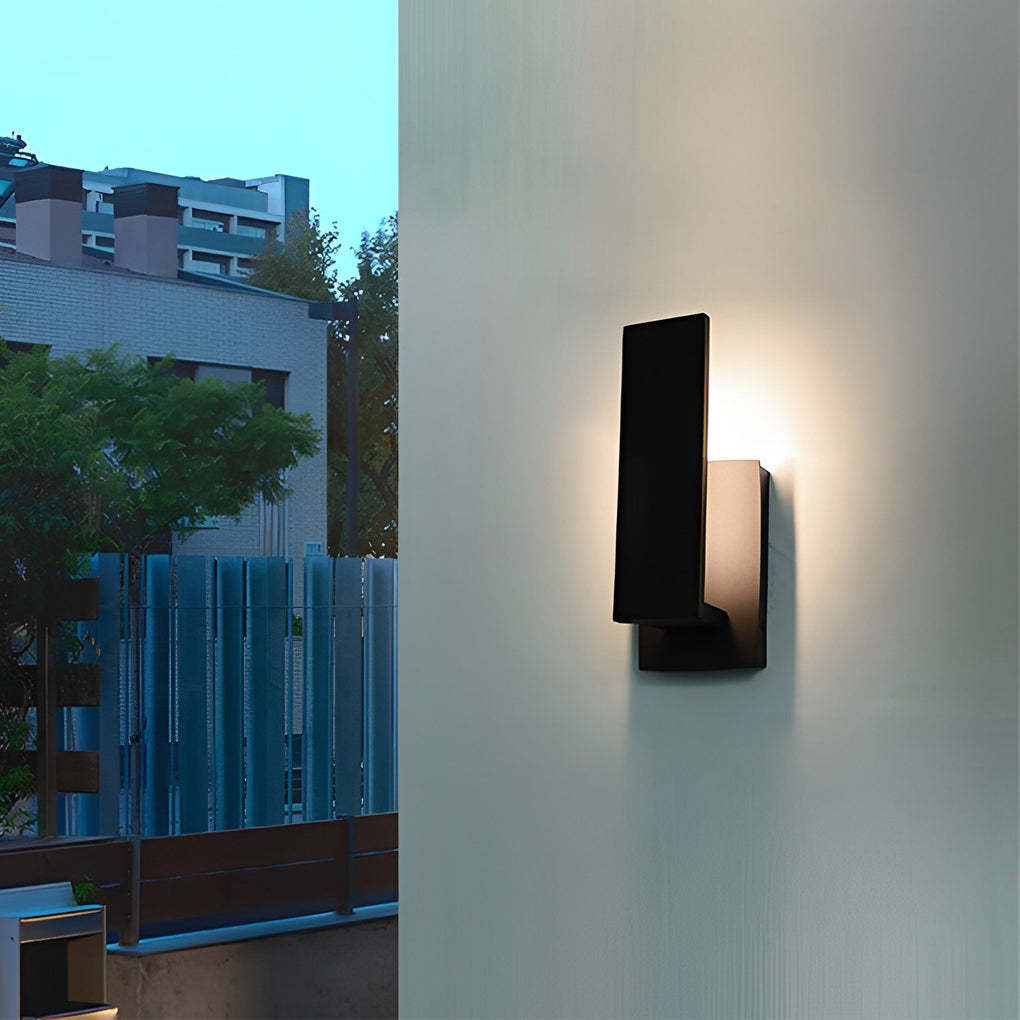 Waterproof Minimalist Aluminum LED Black Modern Outdoor Wall Light-Lighom
