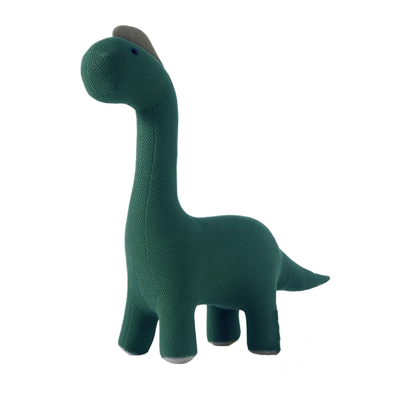 Modern Green Dinosaur-Shaped Knitted Kids Chair — Green-A