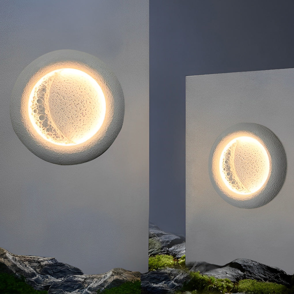 Creative Moon Shaped Waterproof LED 10W Modern Wall Lamp Exterior Decor-Lighom