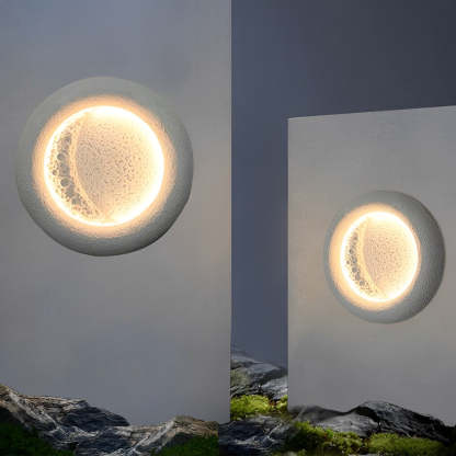 Creative Moon Shaped Waterproof LED 10W Modern Wall Lamp Exterior Decor-Lighom