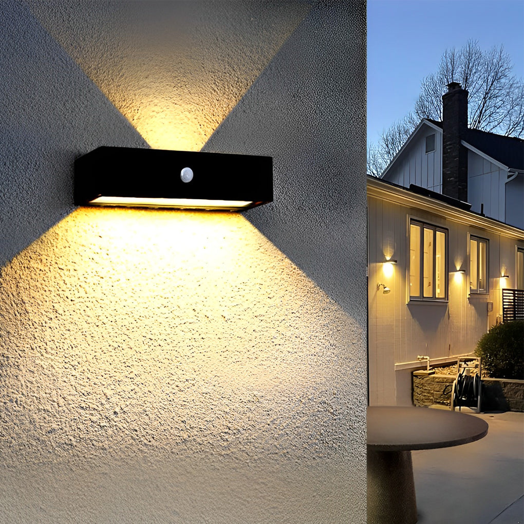 Up Down Motion Sensor Modern Solar Wall Lamp