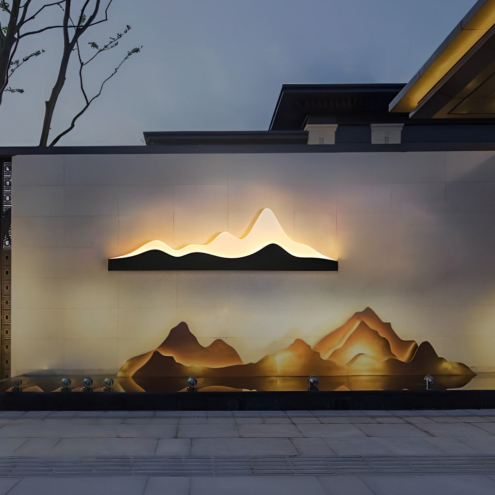 Mountain Scenery Creative Waterproof LED Modern Outdoor Wall Lights-Lighom