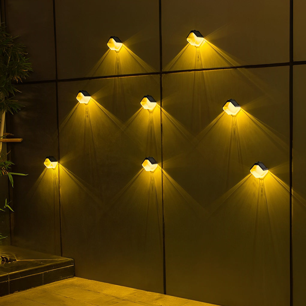 Multicolor LED Solar Wall Washer Light 2-Pack