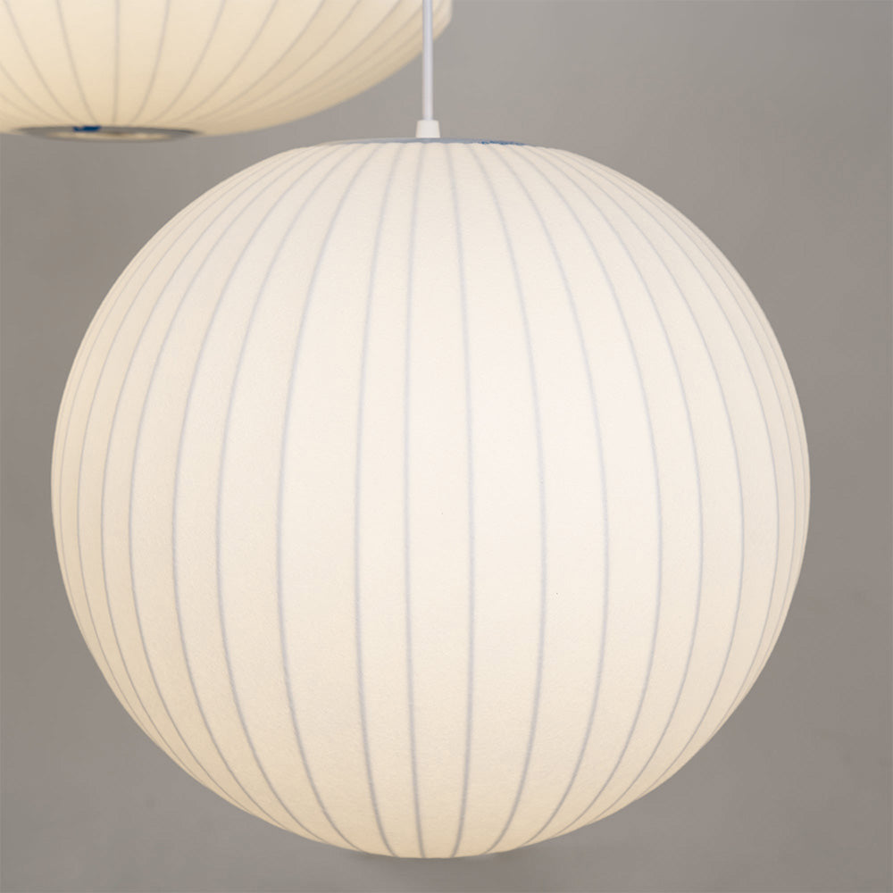 Nordic White Lantern Saucer Pendant Light For Living Room