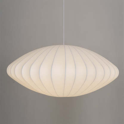Nordic White Lantern Saucer Pendant Light For Living Room