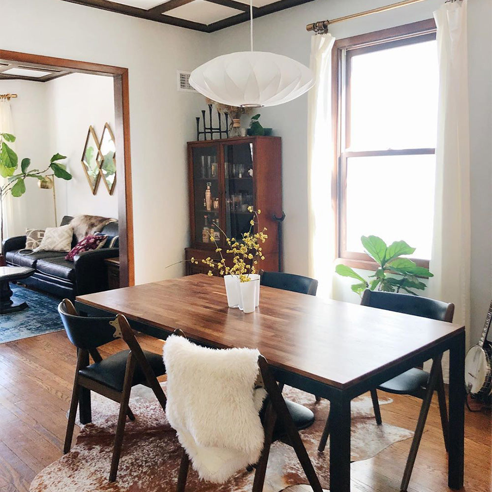 Nordic White Lantern Saucer Pendant Light For Living Room