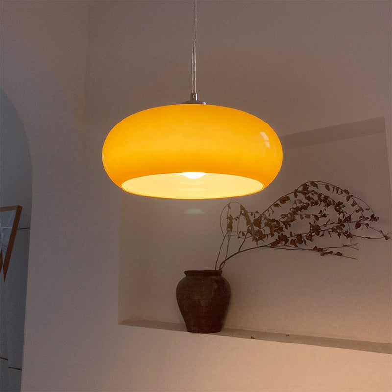 Lighom dome orange glass pendant lighting for living room — White / 220V-240V (UK/AU