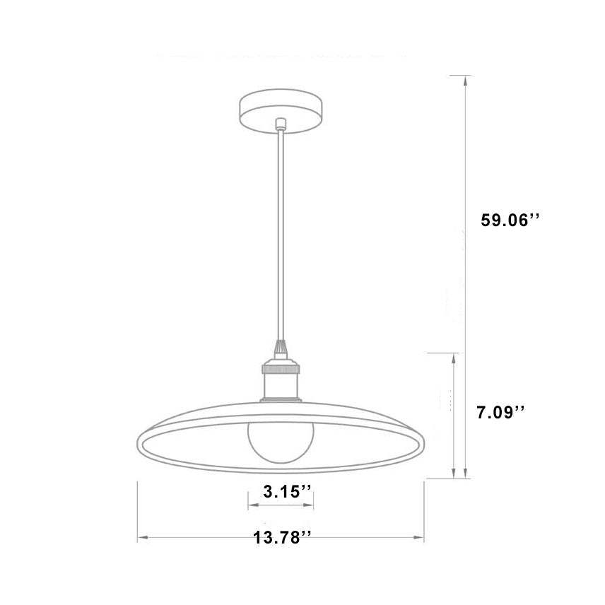 Minimalist Wooden Saucer Pendant Light