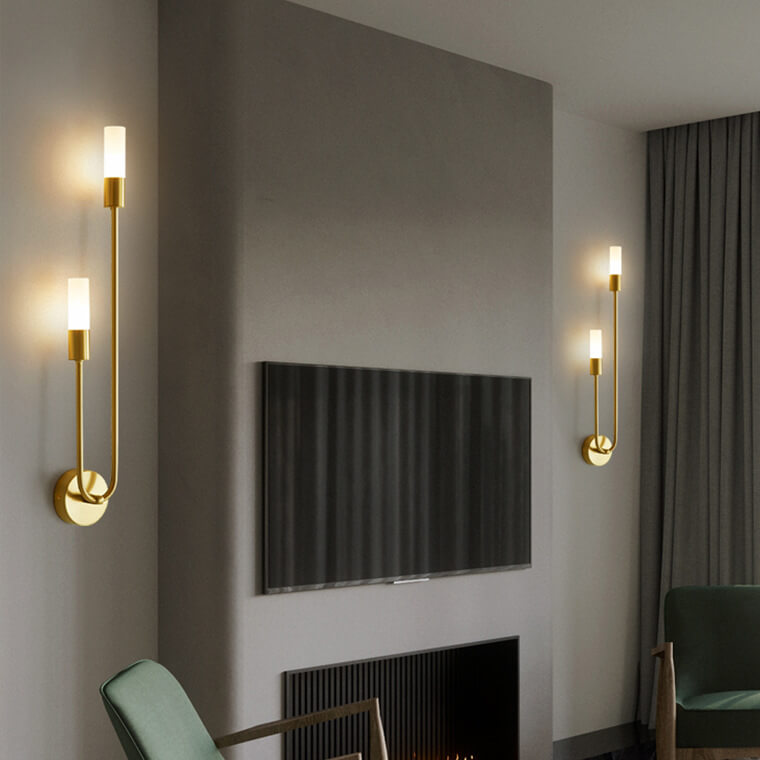 Lighom nordic u-shaped wood wall sconces — Aluminum / 220V-240V (UK/AU