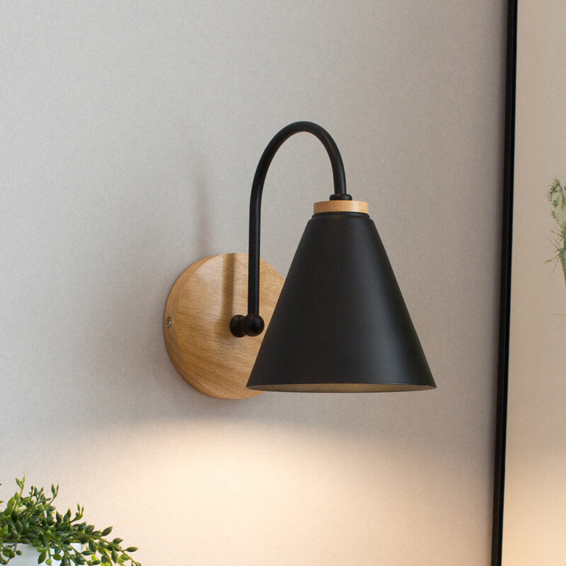 Beige minimalist home decor wall sconces — Matte Black / 220V-240V (UK/AU