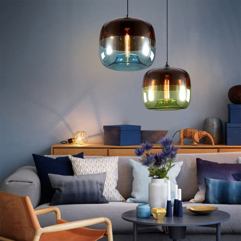 Blue retro colorful pendant lighting — 220V-240V (UK/AU)