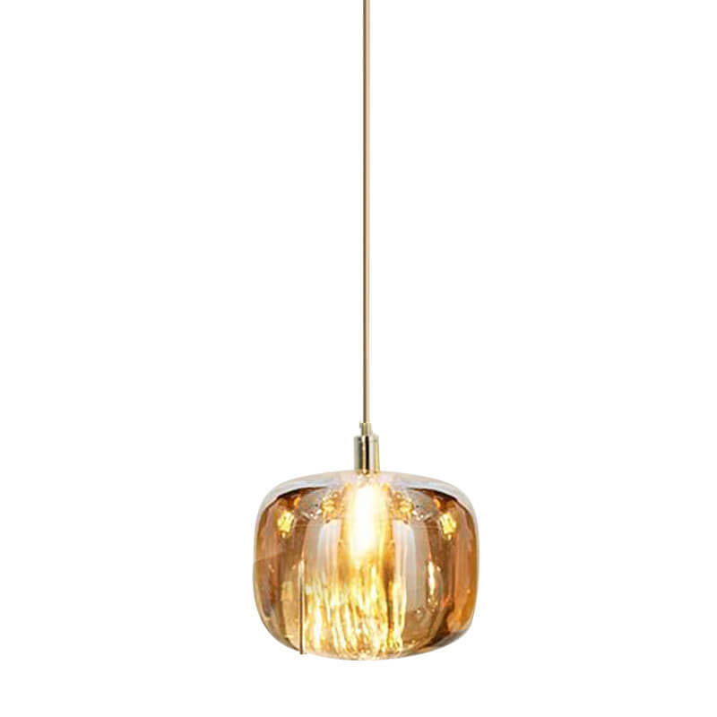 Modern Clear Glass Cube Pendant Light
