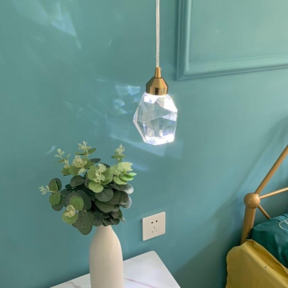 Modern Stone Crystal LED Pendant Light
