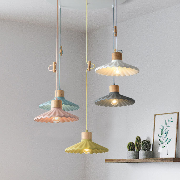Gray creative scalloped macaron pendant lighting