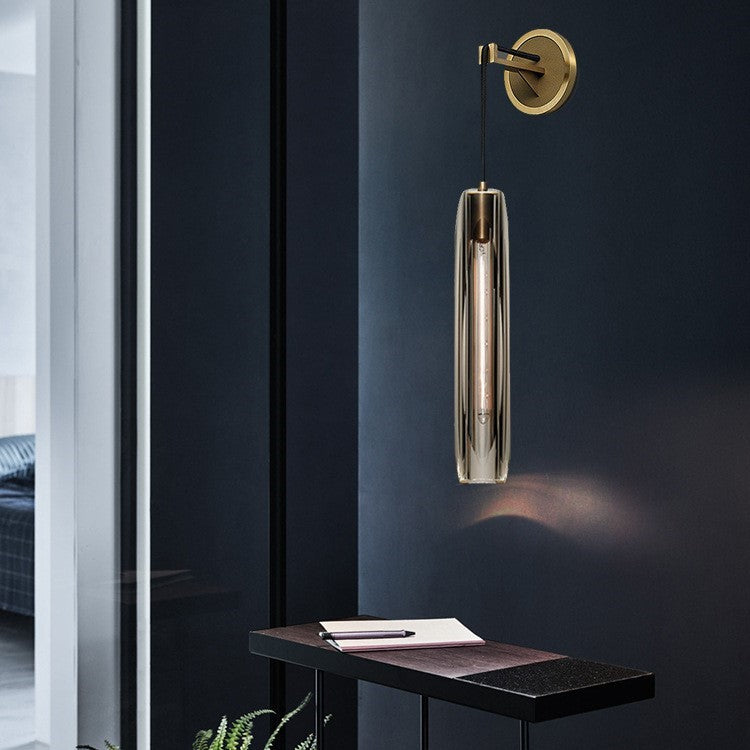 Modern Luxury Copper Crystal Wall Sconce