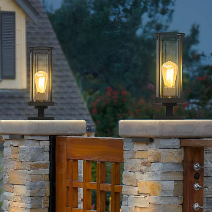 Minimalist Round Waterproof Retro Wall Lamp Outdoor Lawn Lights Path Lights-Lighom
