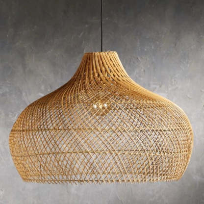 Modern Rattan Handwoven Island Pendant Light