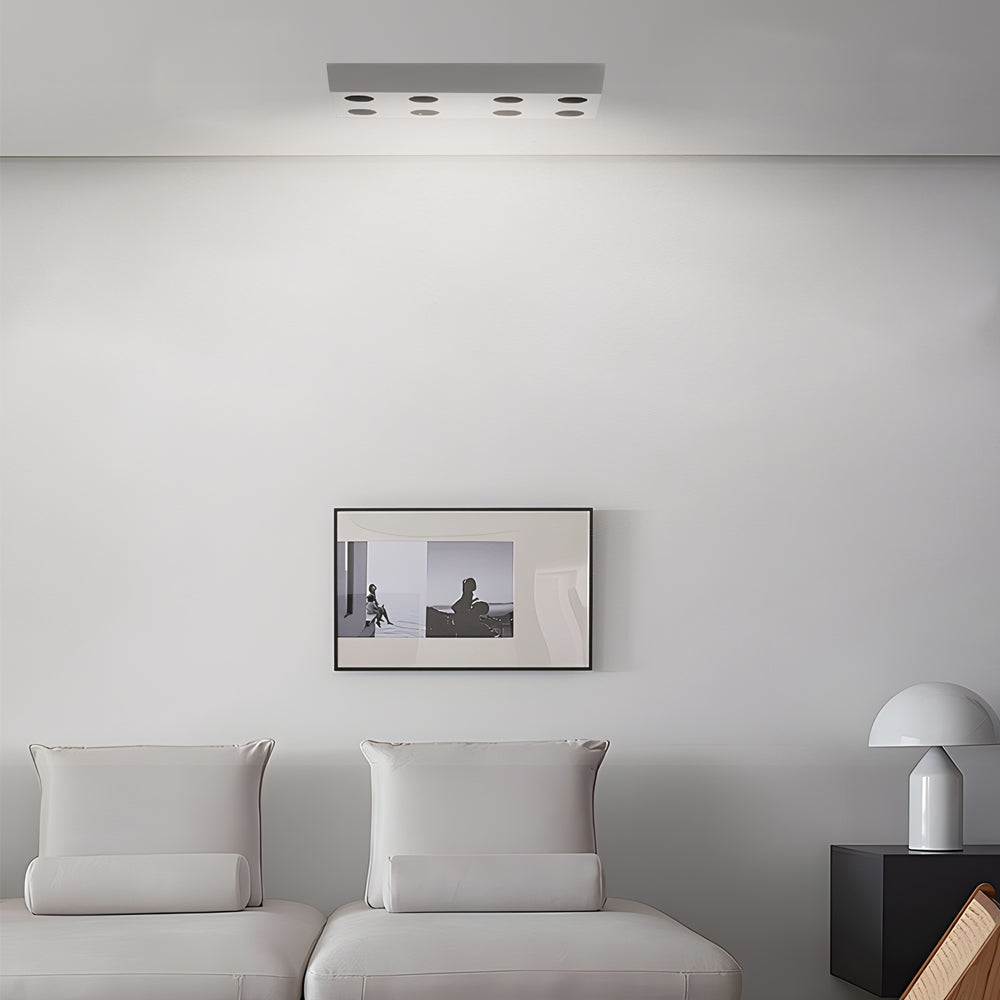 Peg Rectangular White LED Flush Mount Light