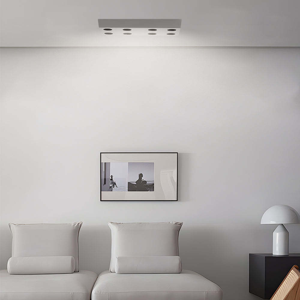 Peg Rectangular White LED Flush Mount Light