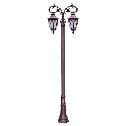 2 Head 118'' Aluminum Waterproof LED Black European Style Street Lights-Lighom