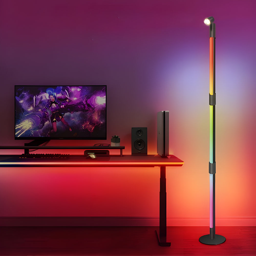 RGB Rotating Floor Lamp with Spotlight, Remote Control-Lighom