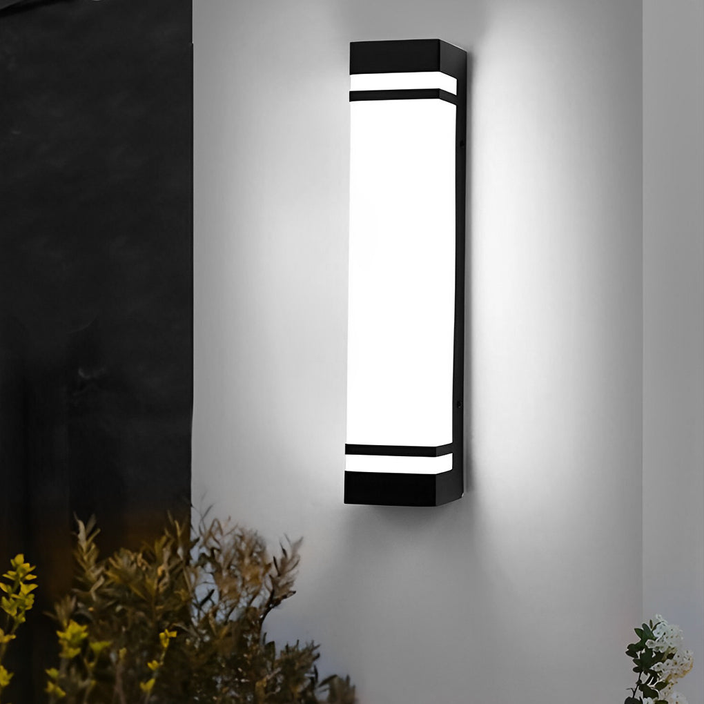 Strip Black Modern Outdoor LED Wall Light