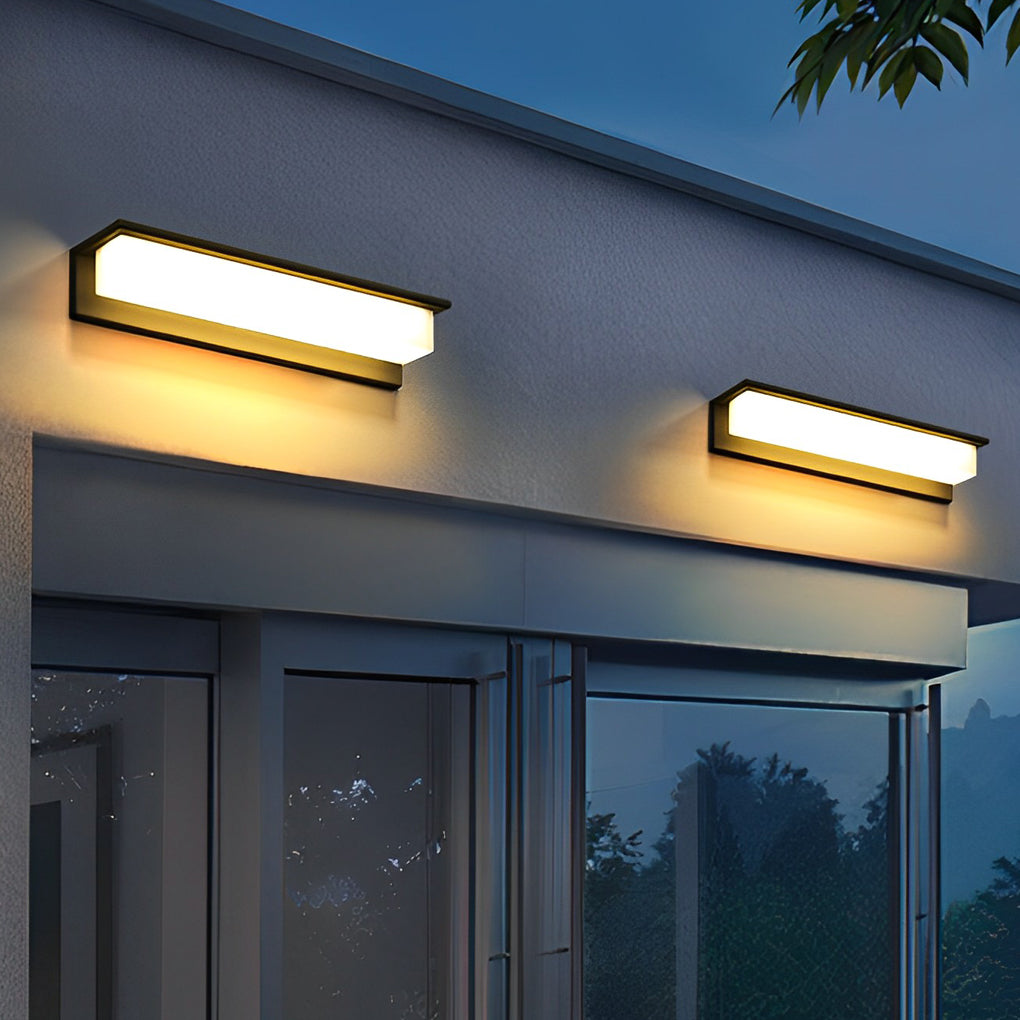 Minimalist Rectangular LED Modern Solar Wall Light