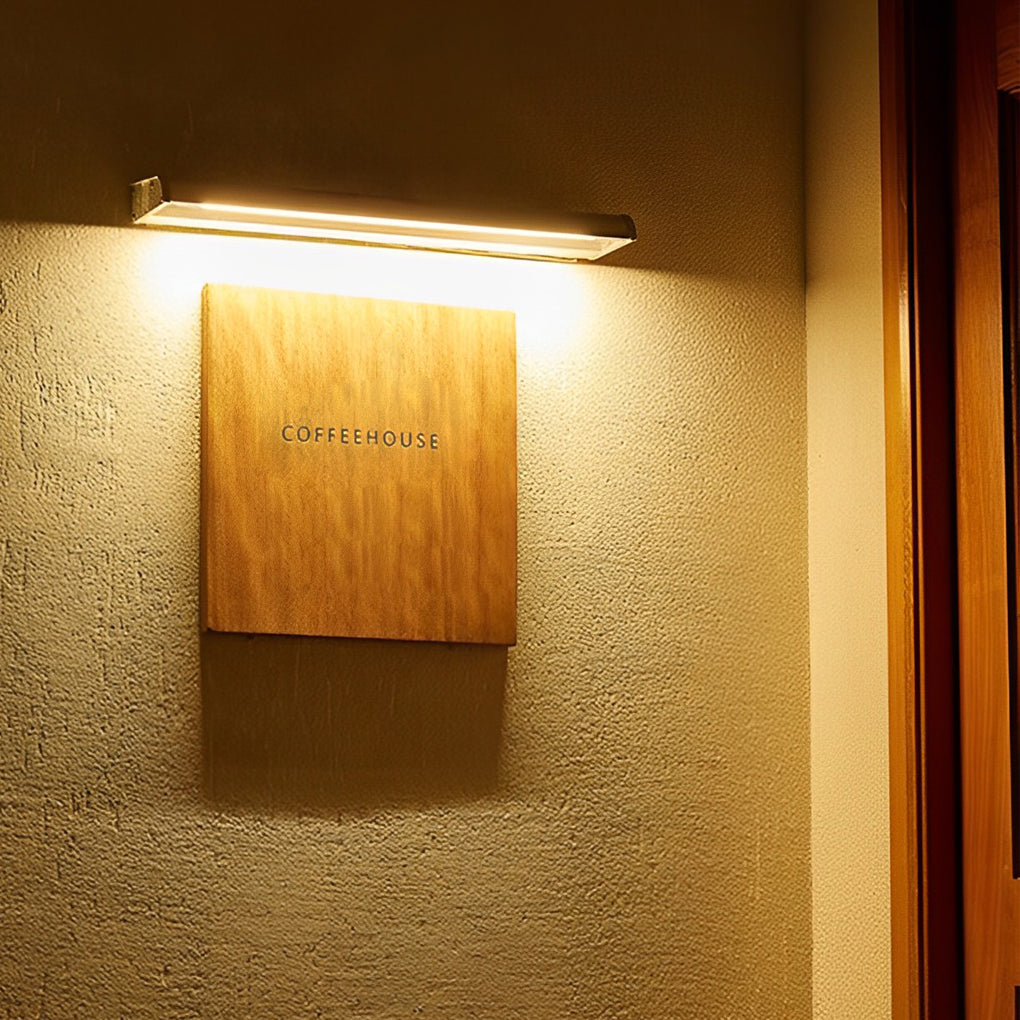 Rectangular Adjustable LED Modern Signboard Solar Wall Lamp