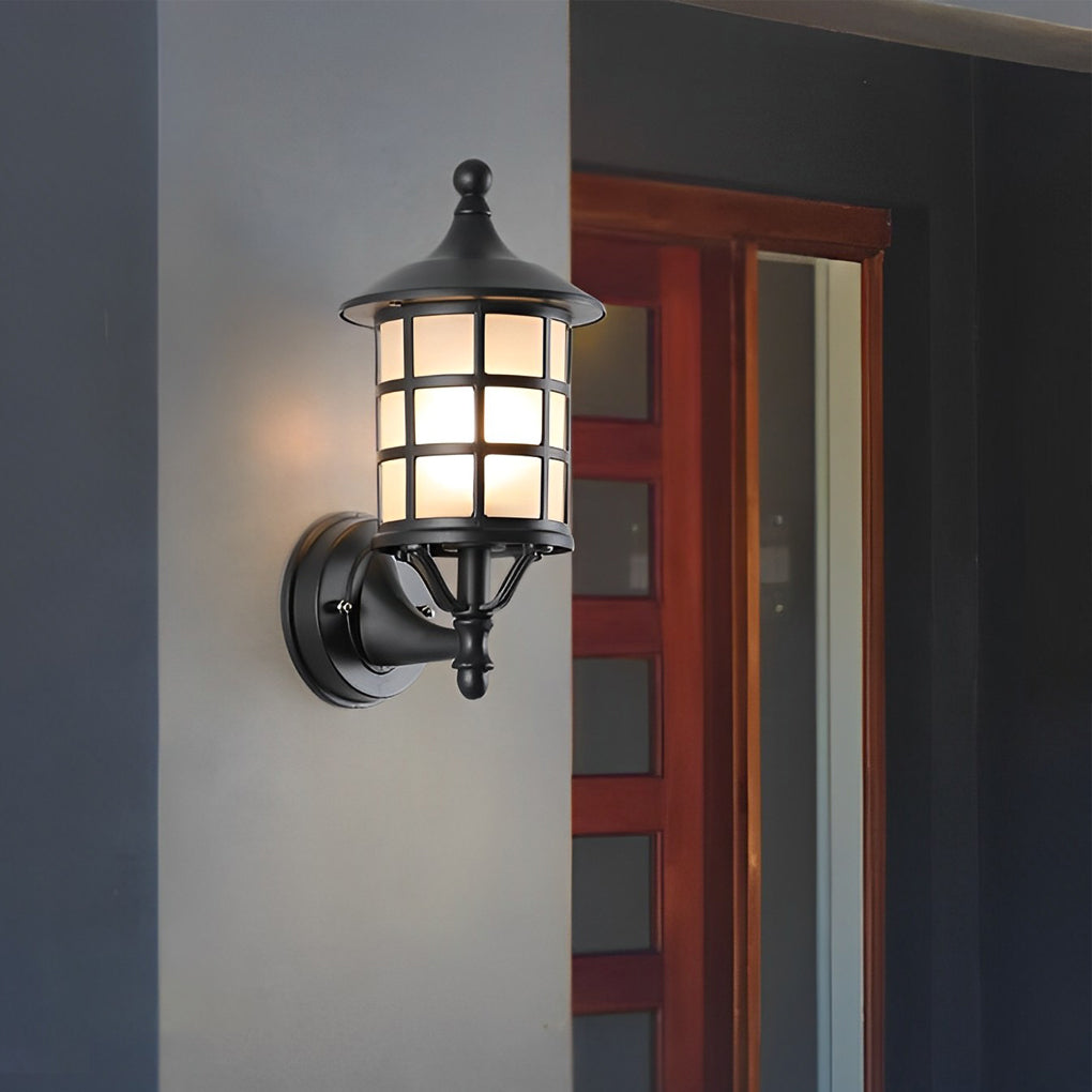Retro Round Dimmable Black European Solar Wall Sconce