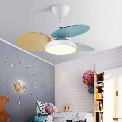 Modern Colorful Kids Pendant Ceiling Fan