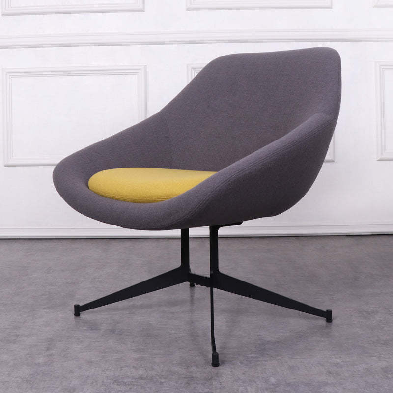 Minimalist Fabric Arc Accent Lounge Chair