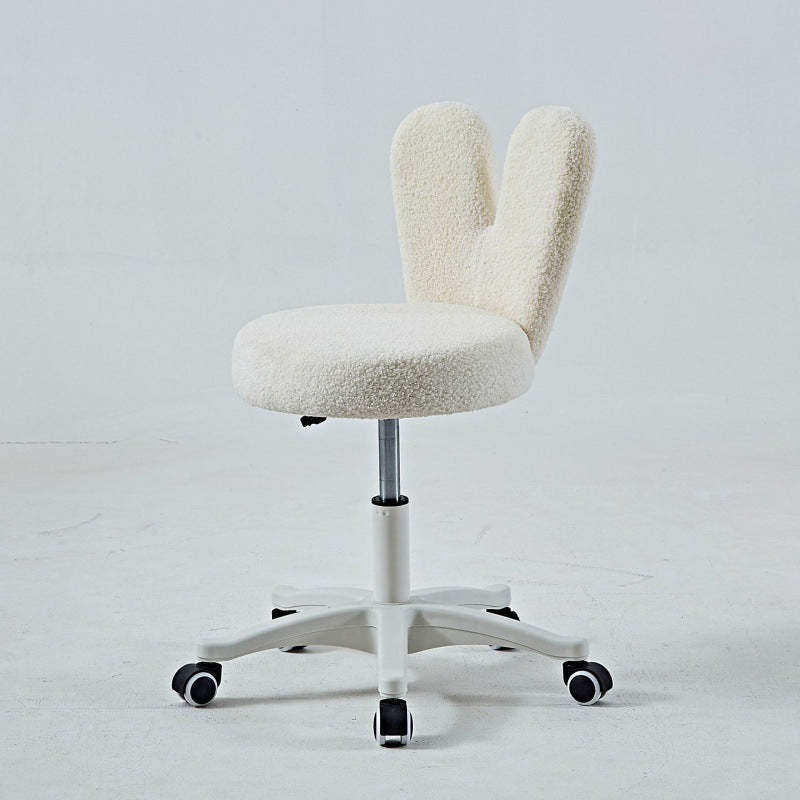 Minimalist Lambswool Metal Vanity Stool