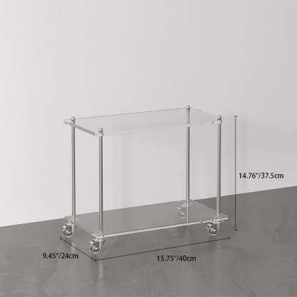 Contemporary Acrylic Steel Side Table