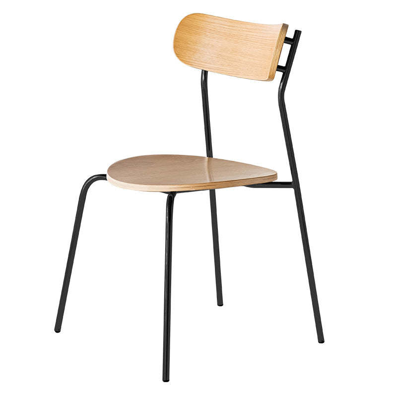 Minimalist curved wood dining chairs & benches