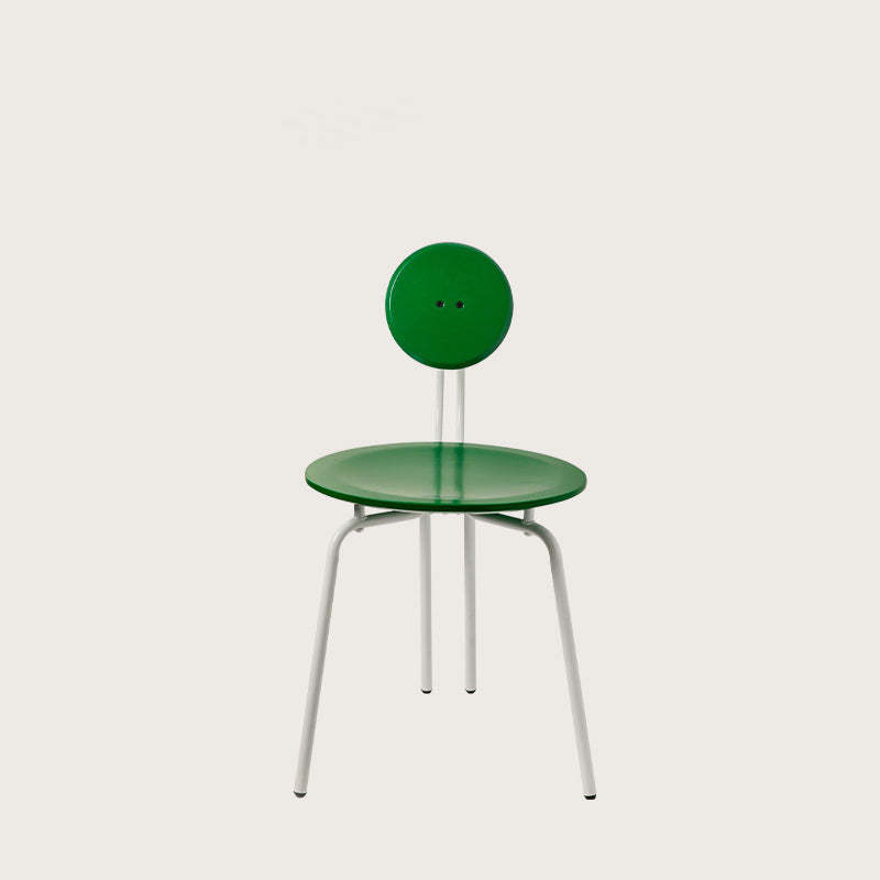 Vintage Round Rubberwood Steel Vanity Stool