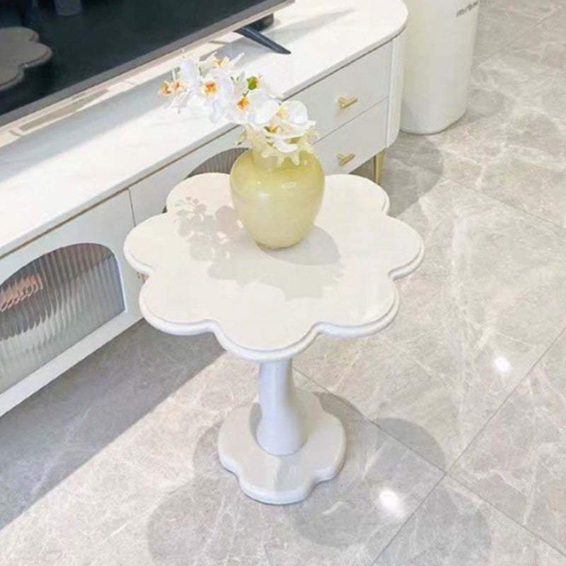 Nordic petal end cream steel glass wood end & side tables, Lighom