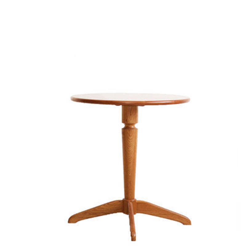Nordic Round Cherry Wood End Table