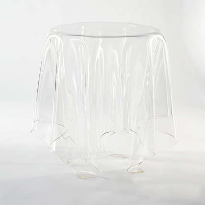 Scandinavian Round Tablecloth Acrylic End Table