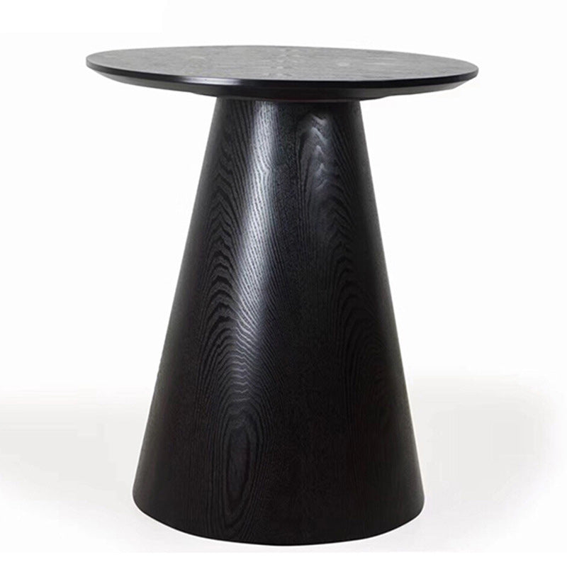 Minimalist Round White Ash Wood Coffee Table