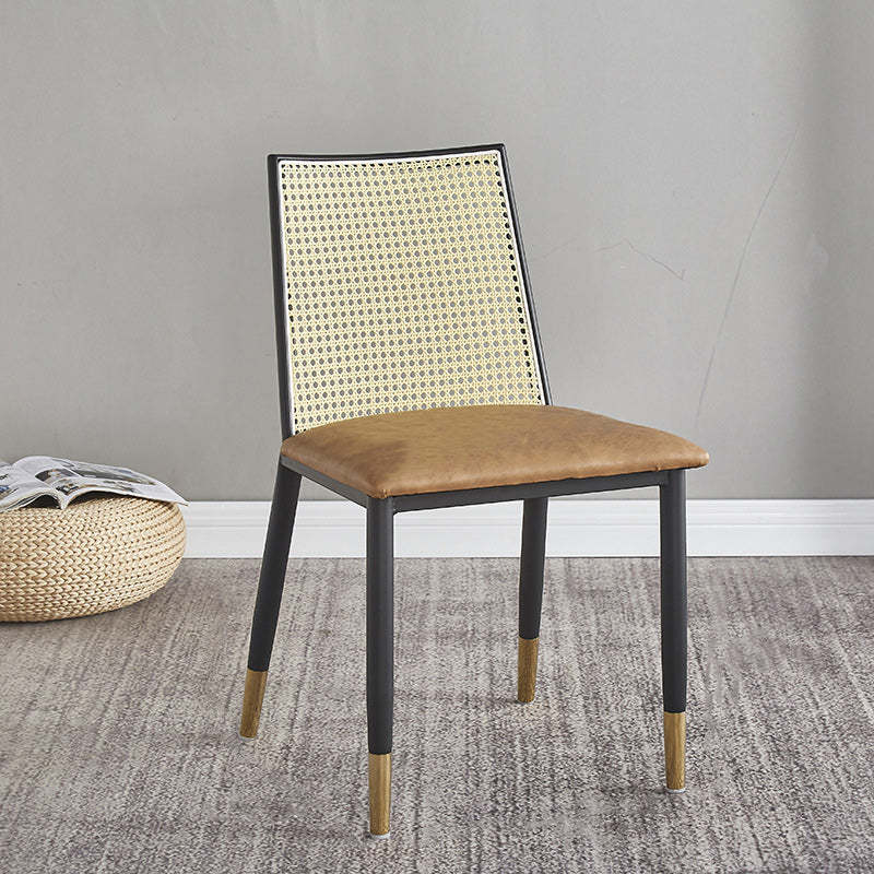 Lighom nordic bent beige dining chairs & benches in bamboo leather rattan
