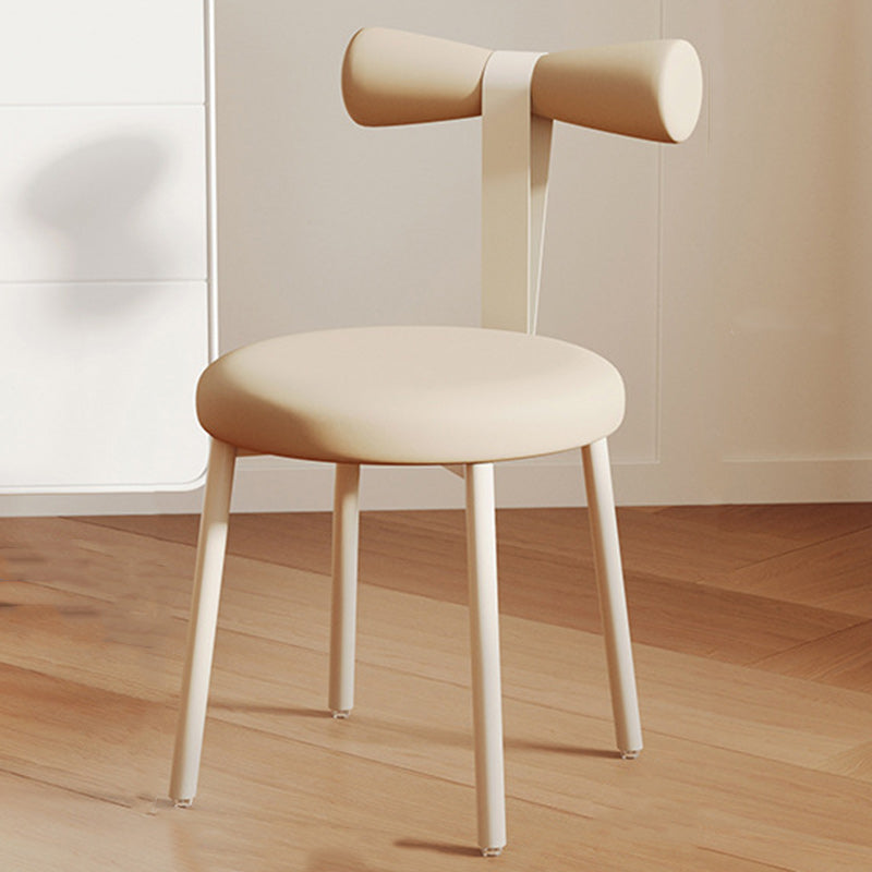 Art Deco Cream Candy Fabric Vanity Stool