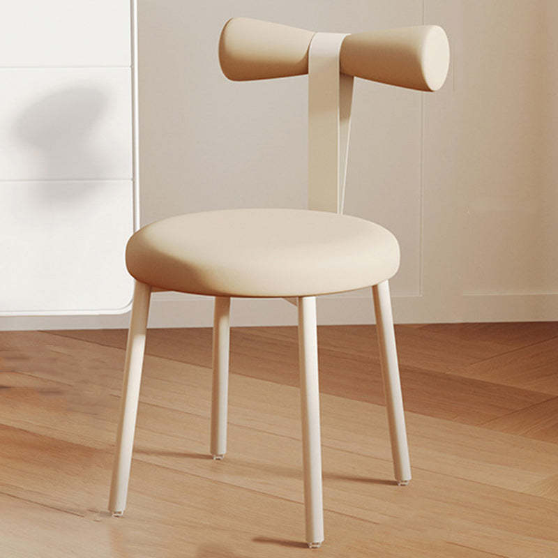 Art Deco Cream Candy Fabric Vanity Stool