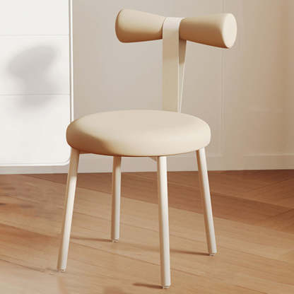 Art Deco Cream Candy Fabric Vanity Stool
