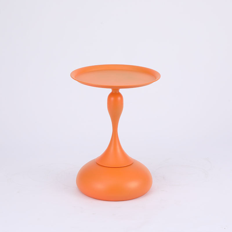 Minimalist Orb Stone Steel Metal End Table