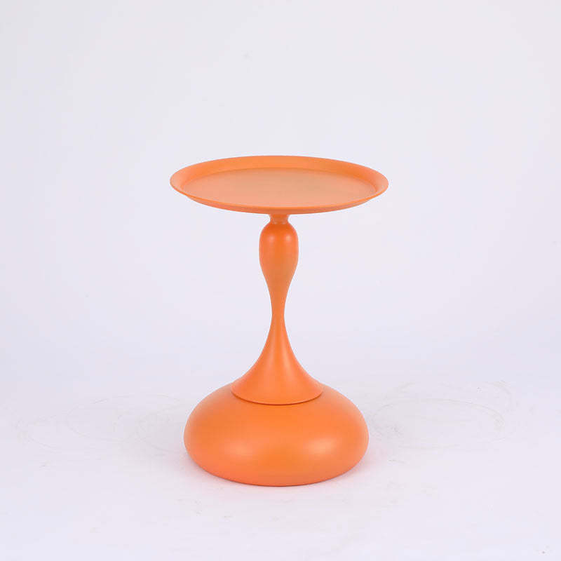 Minimalist Orb Stone Steel Metal End Table