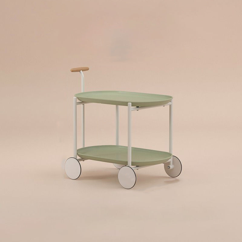 Scandinavian Acrylic Rectangular End Table 2-Tier